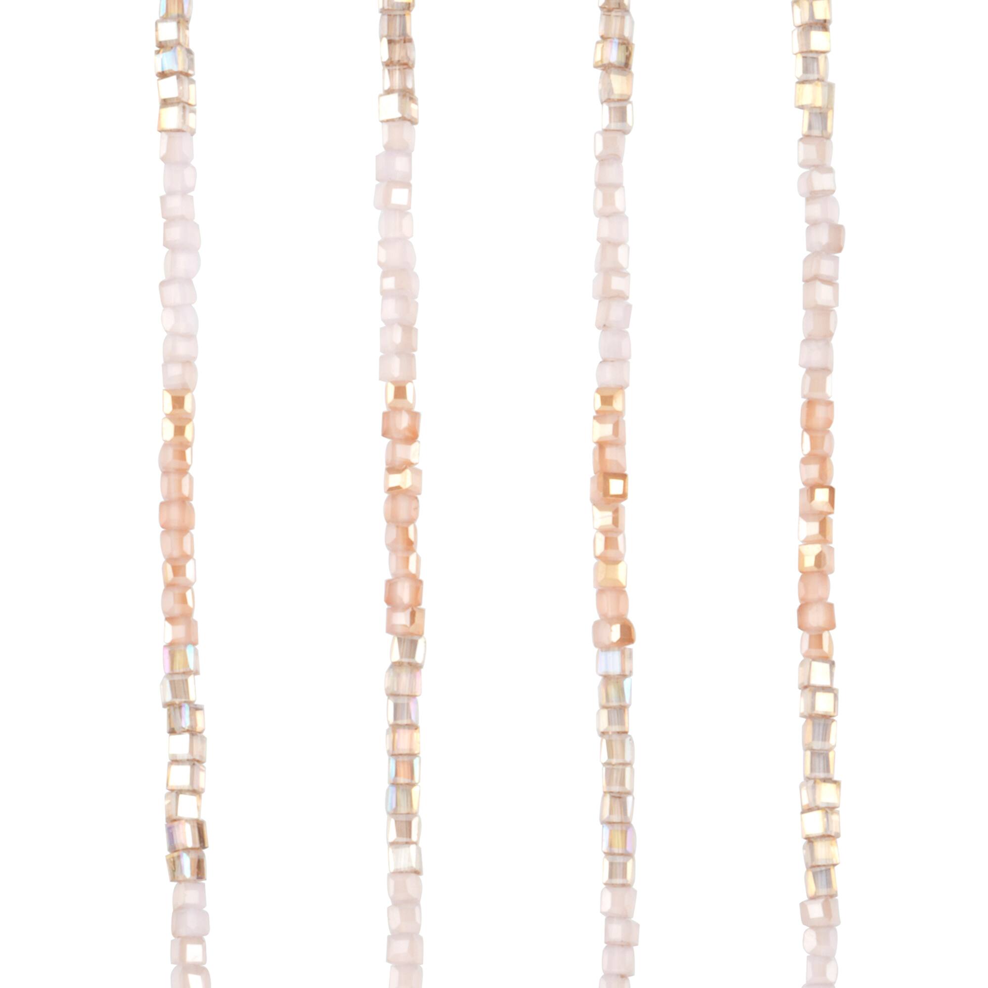Pink Ombre Glass Cube Beads, 2mm by Bead Landing™